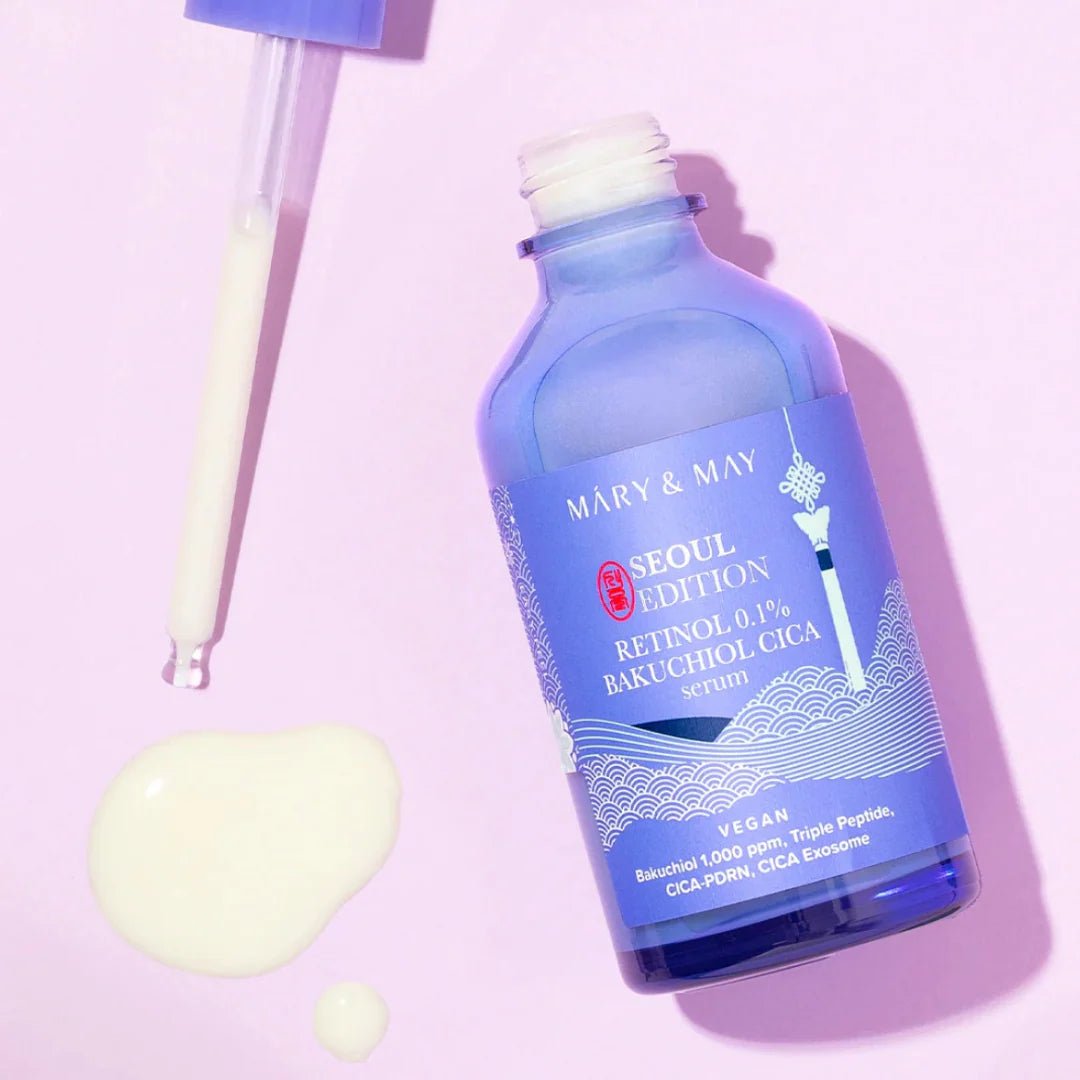 RETINOL 0.1% BAKUCHIOL CICA SERUM - Mary & may  Karenation